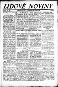 Lidov noviny z 10.11.1922, edice 2, strana 1