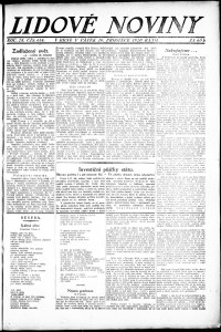 Lidov noviny z 10.12.1920, edice 1, strana 1