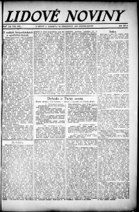 Lidov noviny z 10.12.1921, edice 2, strana 1