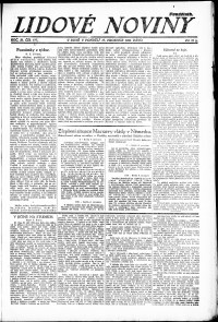 Lidov noviny z 10.12.1923, edice 1, strana 1