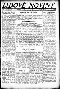 Lidov noviny z 11.1.1921, edice 2, strana 1
