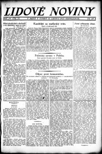 Lidov noviny z 11.1.1921, edice 3, strana 1