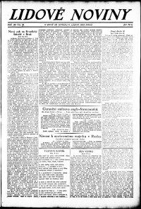 Lidov noviny z 11.1.1922, edice 1, strana 1