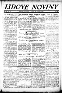 Lidov noviny z 11.1.1922, edice 2, strana 1