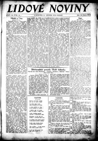 Lidov noviny z 11.1.1924, edice 1, strana 1