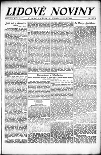 Lidov noviny z 11.2.1921, edice 1, strana 1