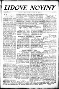 Lidov noviny z 11.2.1922, edice 2, strana 1