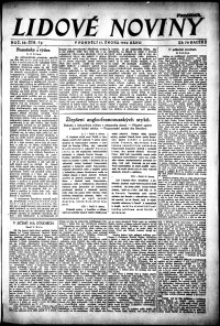 Lidov noviny z 11.2.1924, edice 1, strana 1