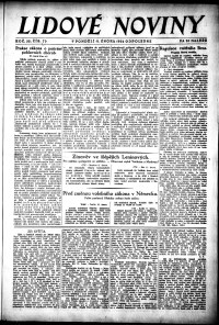 Lidov noviny z 11.2.1924, edice 2, strana 1