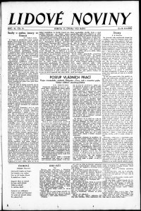 Lidov noviny z 11.2.1933, edice 1, strana 1