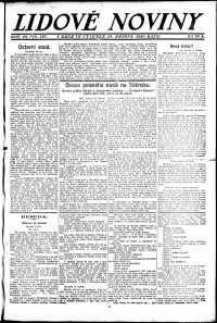 Lidov noviny z 11.3.1920, edice 1, strana 1