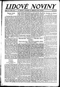 Lidov noviny z 11.3.1921, edice 1, strana 1