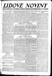 Lidov noviny z 11.3.1921, edice 3, strana 1