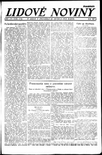 Lidov noviny z 11.4.1921, edice 1, strana 1