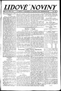 Lidov noviny z 11.4.1921, edice 2, strana 1