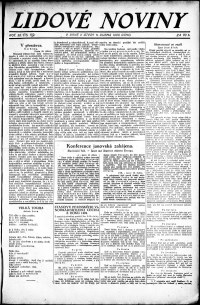 Lidov noviny z 11.4.1922, edice 1, strana 1