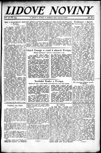 Lidov noviny z 11.4.1922, edice 2, strana 1