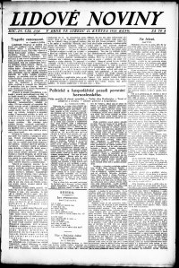 Lidov noviny z 11.5.1921, edice 1, strana 1