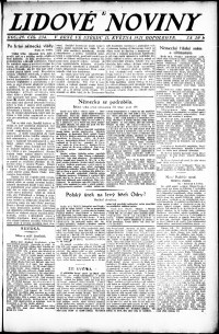 Lidov noviny z 11.5.1921, edice 2, strana 1