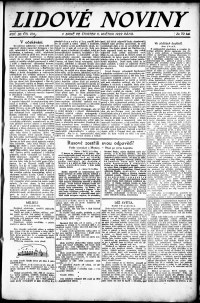 Lidov noviny z 11.5.1922, edice 1, strana 1