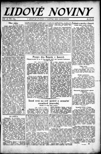 Lidov noviny z 11.5.1922, edice 2, strana 1