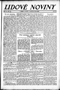Lidov noviny z 11.5.1923, edice 1, strana 1