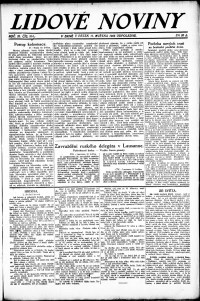 Lidov noviny z 11.5.1923, edice 2, strana 1
