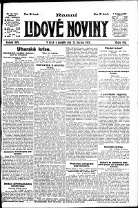 Lidov noviny z 11.6.1917, edice 1, strana 1