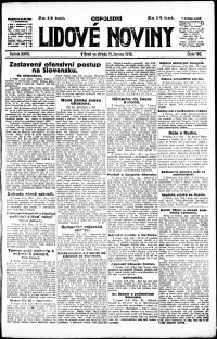 Lidov noviny z 11.6.1919, edice 2, strana 1
