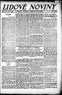 Lidov noviny z 11.6.1920, edice 1, strana 1
