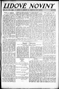 Lidov noviny z 11.6.1921, edice 1, strana 1