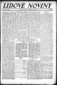 Lidov noviny z 11.6.1922, edice 1, strana 1