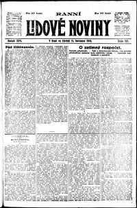 Lidov noviny z 11.7.1918, edice 1, strana 1