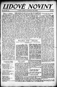 Lidov noviny z 11.7.1922, edice 1, strana 1