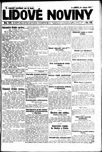 Lidov noviny z 11.8.1917, edice 2, strana 1