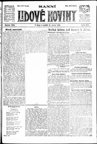 Lidov noviny z 11.8.1918, edice 1, strana 1