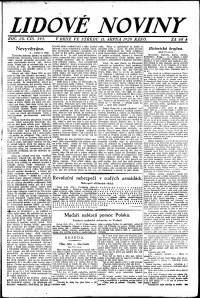 Lidov noviny z 11.8.1920, edice 2, strana 1