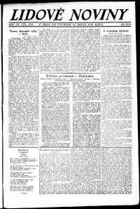 Lidov noviny z 11.8.1921, edice 1, strana 1
