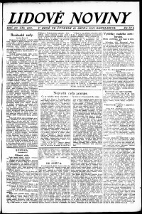 Lidov noviny z 11.8.1921, edice 2, strana 1