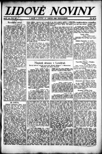 Lidov noviny z 11.8.1922, edice 1, strana 1