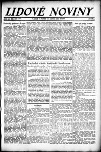 Lidov noviny z 11.8.1922, edice 2, strana 1