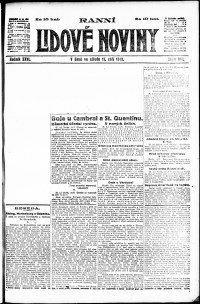 Lidov noviny z 11.9.1918, edice 1, strana 1