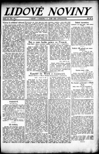Lidov noviny z 11.9.1922, edice 2, strana 1