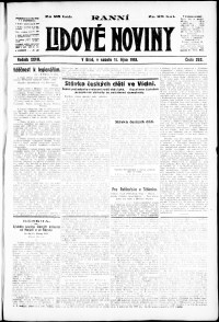 Lidov noviny z 11.10.1919, edice 1, strana 1