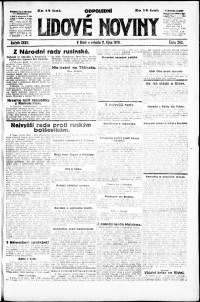 Lidov noviny z 11.10.1919, edice 2, strana 1
