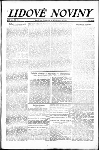 Lidov noviny z 11.10.1923, edice 1, strana 1