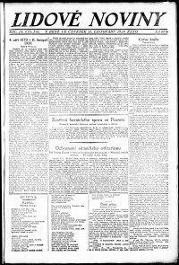 Lidov noviny z 11.11.1920, edice 1, strana 1