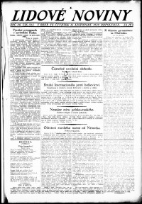 Lidov noviny z 11.11.1920, edice 2, strana 1