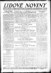 Lidov noviny z 11.11.1920, edice 3, strana 1