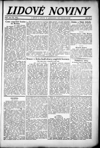 Lidov noviny z 11.11.1921, edice 2, strana 1